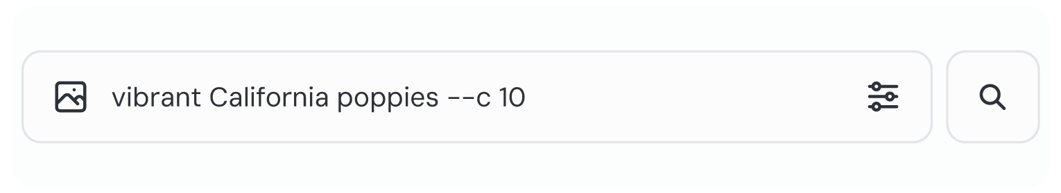 Using the --c parameter on midjourney.com